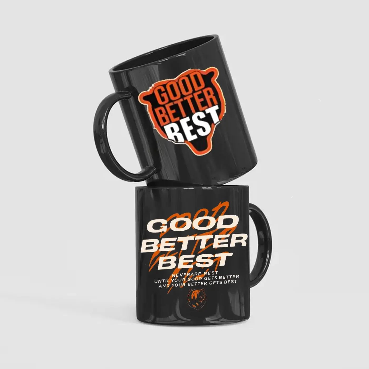 Good Better Best 2-Side Mug, Chicago Pro Football Mantra Mug, Good Better Best Mug, Inspirational Coach Mug, Motivational Locker Room Mug