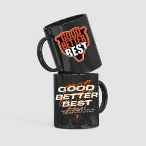 Good Better Best 2-Side Mug, Chicago Pro Football Mantra Mug, Good Better Best Mug, Inspirational Coach Mug, Motivational Locker Room Mug