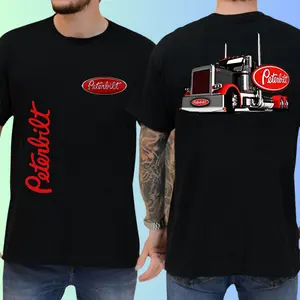 Peterbilt Graphic Tee – 2side Truck Shirt, Unisex Cotton T-Shirt, Vintage Trucker Outfit, Classic Semi Truck Top, Long Haul Rig Graphic, Automotive Gift