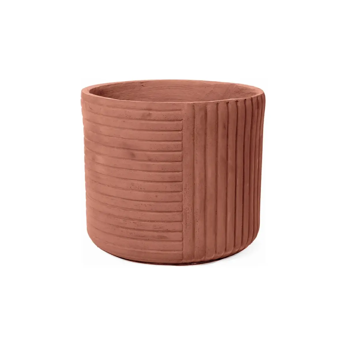 Concretti Designs B3251933 Alpine Terracotta Pots - Indoor & Outdoor Circular Form Planter, 15.37" dia. x 13.37 in.