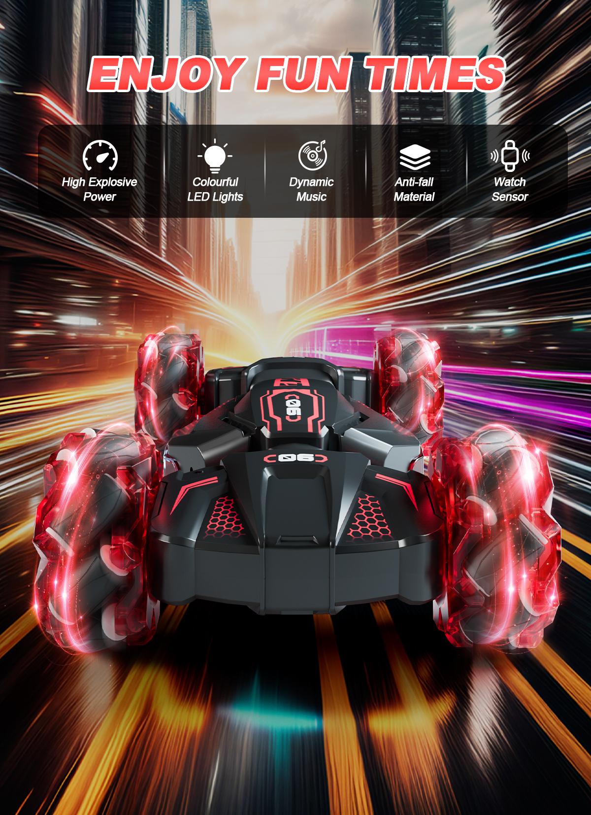 Mini Remote Control Stunt Twist Car, Rc Stunt Car, Battery Powered Remote Control Crawler, for Boys and Girls