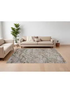 212 MAIN 8x10 ft. Rectangle Abstract Area Rug, Power-Loomed Taupe-Green-Tan Polyester Blend, Decorative Casual Rug for Modern Living Room Decor, Abstract Area Rugs, Decorative Rug