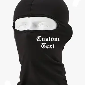 Customizable black ski mask balaclava, full face shiesty mask
