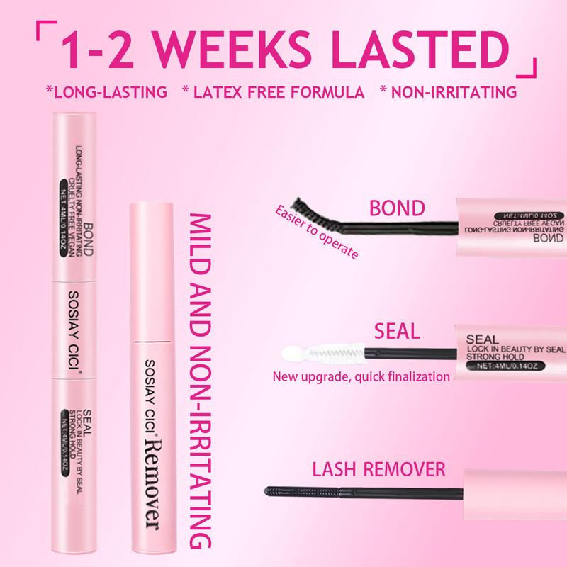 SOSIAYCICI Eyelash Lash Clusters Kit 40D Volume Lash Clusters 320Pcs Eyelash Clusters Waterproof DIY Lash Extension Kit with Lash Bond and Seal Lash Remover Applicator HOLIDAYHAUL TikTok(9-16mix)