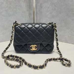 Pre-owned CHANEL mini square SN20 lambskin