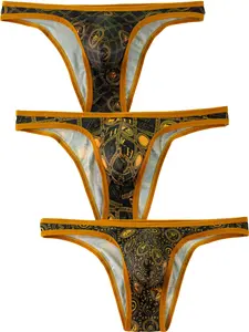 3pcs Men's Underwear Set, Breathable Mesh Design, Comfortable Low-Waist Fit, Elastic Fashion Trendy Shorties, Pack of Three