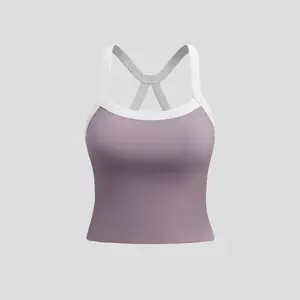 MFVIM women’s color-block sports tank top — a casual, comfortable, breathable sleeveless fitness top suitable for yoga, gym workouts, and running; women’s all-season activewear; sports yoga top