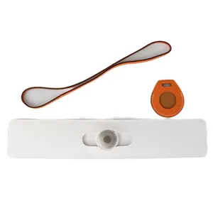 Pre-owned HERMÈS Leather Bag Accessories H26022245 Hermes Air Tag Orange Leather