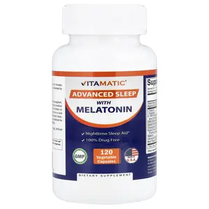 Vitamatic Advanced Sleep with Melatonin, 120 Vegetable Capsules