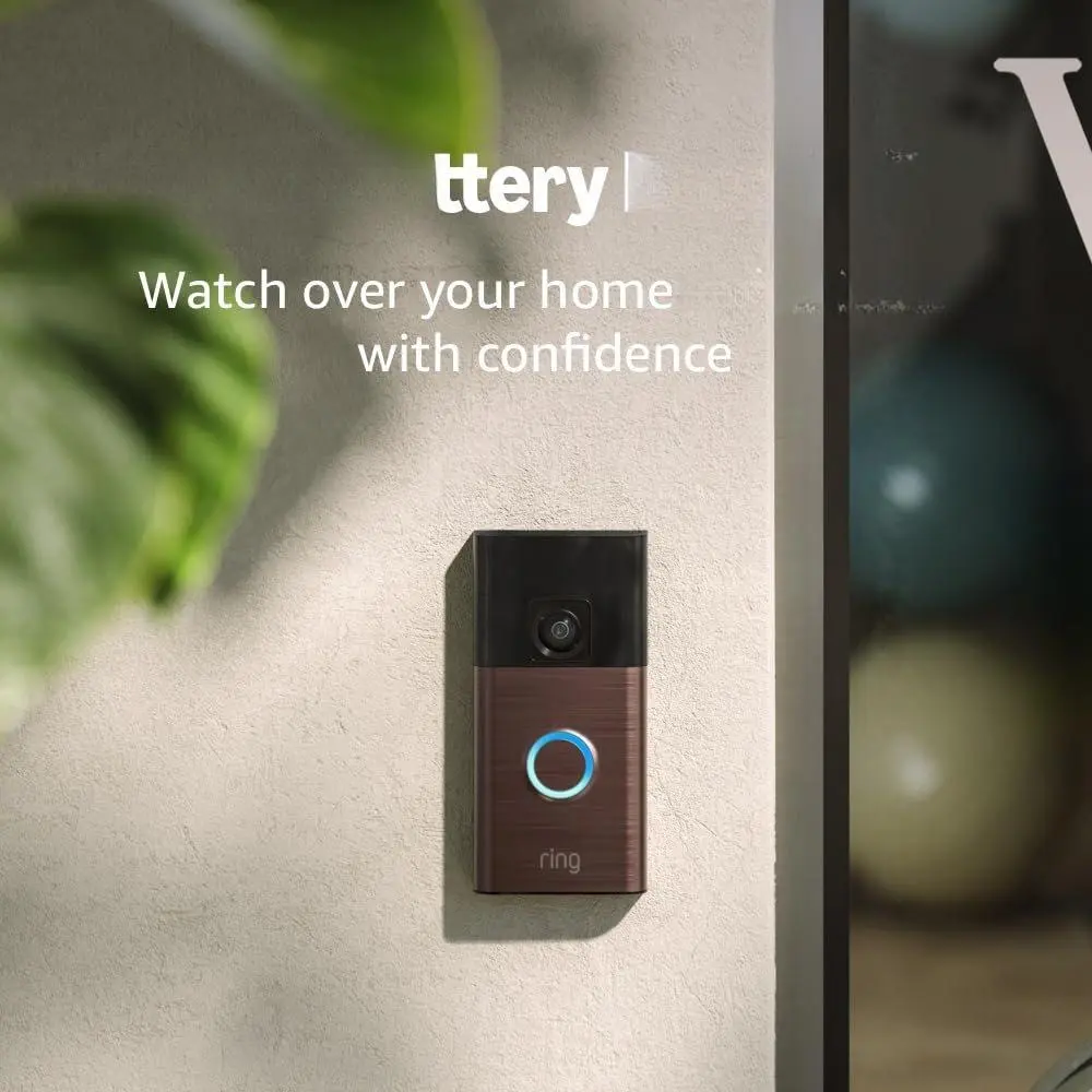 Ring Battery Doorbell (newest model), Home or business security with Head-to-Toe video, Live View with Two-Way Talk, and Motion Detection & Alerts, Venetian Bronze