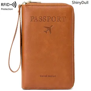 Simple Passport Case – Multi-Functional Travel Wallet with RFID Blocking Zipper for School & Travel