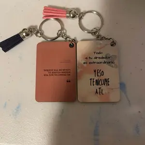 Personalized keychain with tassel