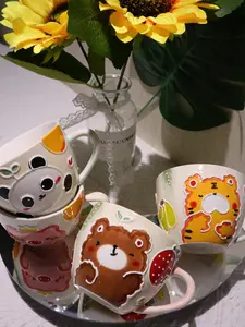 Orange Panda Handmade Ceramic Cup
