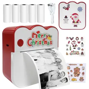 Portable Thermal Printer, Inkless Label Printer, Mini Bluetooth-compatible Printer for iOS & Android, Memo Diary Fun Work Receipt Study Notes