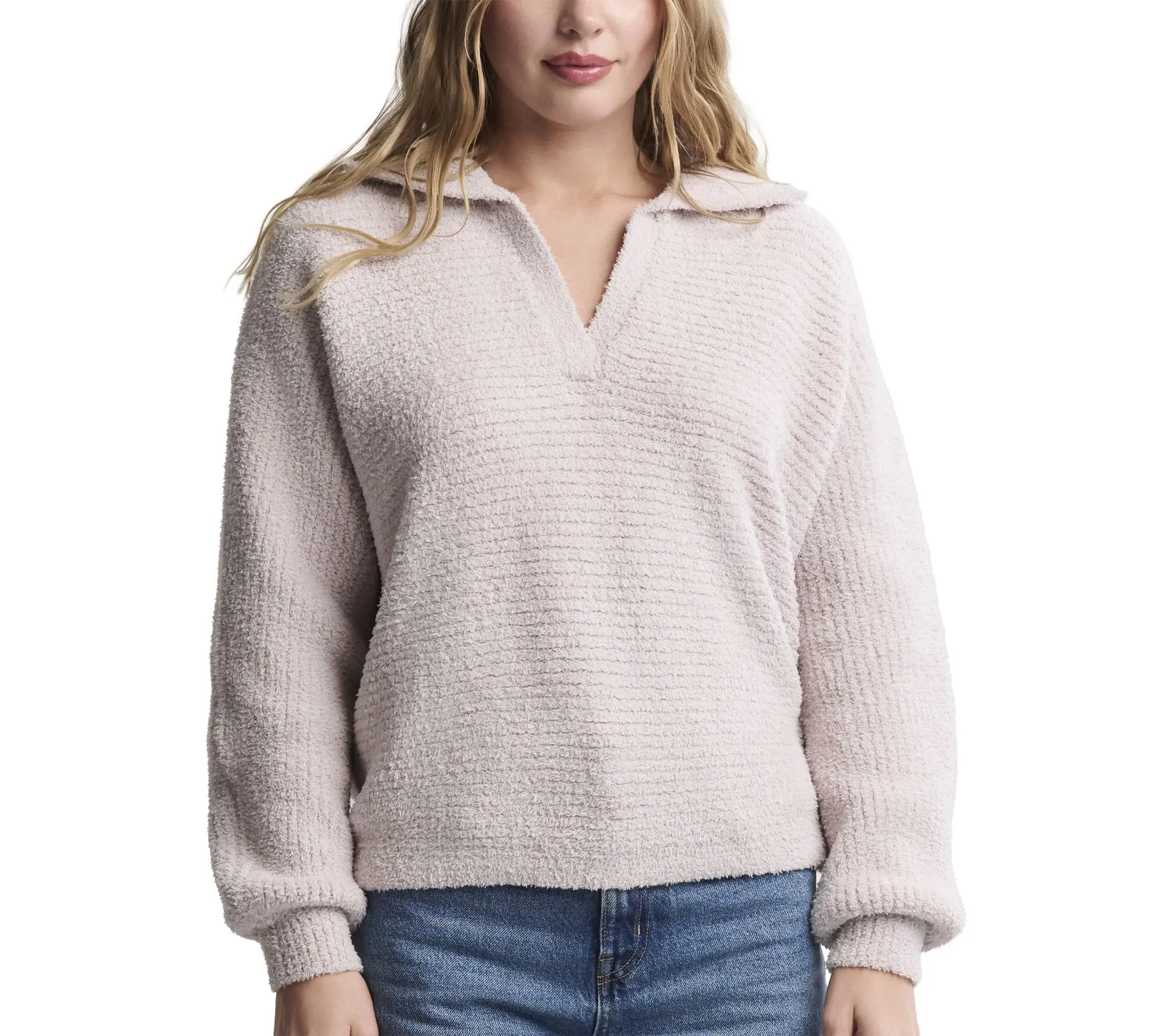 Barefoot Dreams CozyChic Dolman Sleeve Collared Pullover