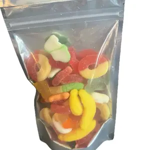 Mixed Variety Gummies Frogs, Eggs, Gummy Bears, Peach rings 8 oz Candy