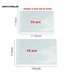 20pcs transparent blank sublimation glass chopping boards, comprising 10 x 7.7 x 11.5-inch and 10 x 11 x 15-inch glass chopping boards, make the perfect gift for friends and family. Ideal as presents, stylish kitchenware, and food-safe materials.