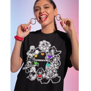 Unisex Cotton Short-Sleeve Breathable Casual Comfortable Print T-Shirt - Undertale Napstablook Indie Gaming Top for Easy Coordinate