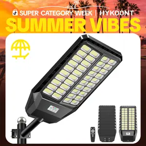 Hykoont 7000 Ultra Large Solar Street Light IP67 Solar Parking Lot Lights High Lumens Solar Powered Street Light Dusk to Dawn Outdoor Lighting Motion Sensor and Remote Control summergarden