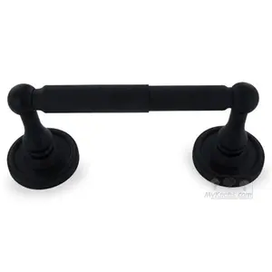 212 MAIN Midtowne Black Standard Wall-Mount Tissue Holder with Interchangeable Plate, Transitional Bathroom Supply