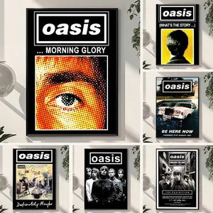 Classic Rock Band O-OASIS Painting Calligraphy Waterproof Scratch-Resistant Canvas Wall Art – Premium Oil Painting Style HD Print | Modern Aesthetic Home Decor for Living Room, Bedroom, Kitchen & Café | Perfect Holiday, Housewarming & Party Gift