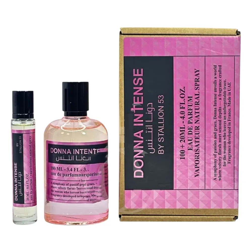Stallion Donna Intense Alcohol-Based Women's Perfume Gift Set, Eau De Parfum (100ml + 20ml, 4.0 fl oz Total) - Perfumes for Women