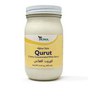 Homa Afghan Style Qurut Creamy Concentrated Whey Sauce 16 oz 473 ml Jar Traditional Afghan Cooking Sauce
