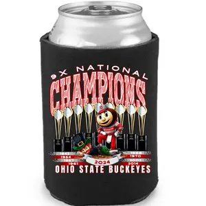 Ohio State 9x Champions Koozie - Versatile Footwear Storage Solution for College Students