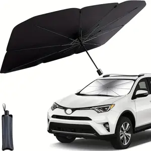Car Windshield Sun Shade, Foldable Reflective Umbrella, Front Window Sunshade with Storage Bag for Car, SUV, Truck, Car Accessories