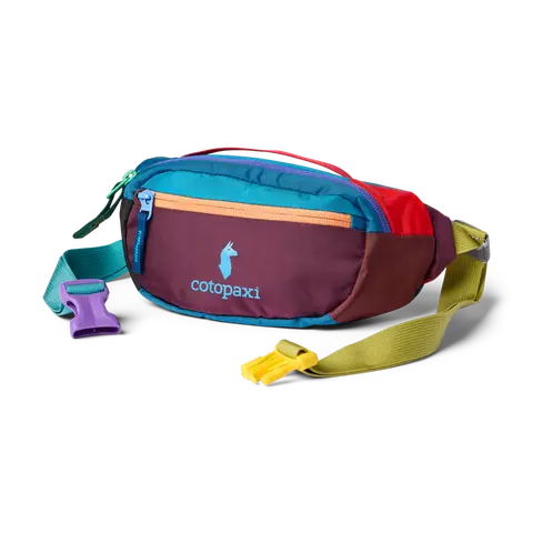 Kapai 1.5L Men's Casual Belt Bag - Del Día, Repurposed Waist Pack, Multi-Compartment 4oz Passport-Ready Fun-Sized Bag for Everyday Luggage Use