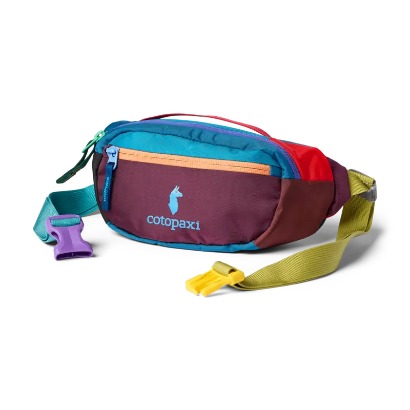 Kapai 1.5L Men's Casual Belt Bag - Del Día, Repurposed Waist Pack, Multi-Compartment 4oz Passport-Ready Fun-Sized Bag for Everyday Luggage Use