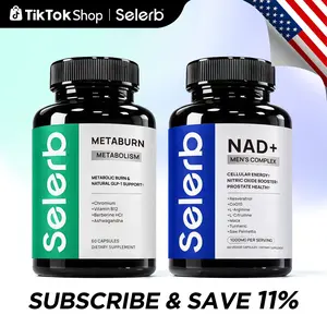 Selerb NAD+ Supplement for Men + Metaburn Bundle – Liposomal NAD+, CoQ10, L-Carnitine, Chromium, Vitamin B12 & Berberine HCI – Energy, Circulation, Prostate & Daily Nutrient Support