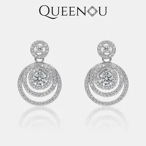 【901】Gorgeous Hoop Synthetic Moissanite Earrings