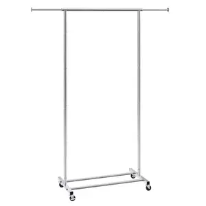 VEVOR Clothes Rack with Wheels, Heavy Duty Clothing Garment Rack, Commercial Clothing Rack for Hanging Clothes with Bottom Storage Area, 450 lbs Load Capacity, Adjustable Height and Extendable LengthVEVOR Super Brand Day