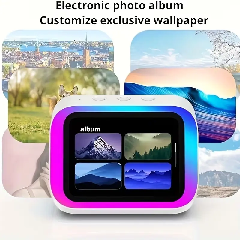 High-Quality Hi-Fi Stereo Speaker, AI Voice Control, Bullet Screen, Lyrics Display, Alarm Clock, Weather Update, Supports Making and Answering Calls