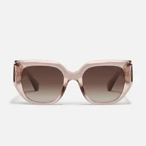 QUAY - BUSY BUSY Sunglasses Geometric Square Frame, Tall Arms, Exposed Inner Core