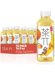 Tea PI Iced tea – Sweet Iced Fruit Tea Bottles, Real Juice, -16.9 fl oz, 500mL, 15 Pack Beverage