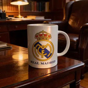 Real Madrid 15oz Ceramics Fan Mug, Kitchenware Drinkware with Team Logo