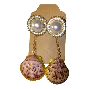 Siesta Keys Scallop Shell Dangle Earrings