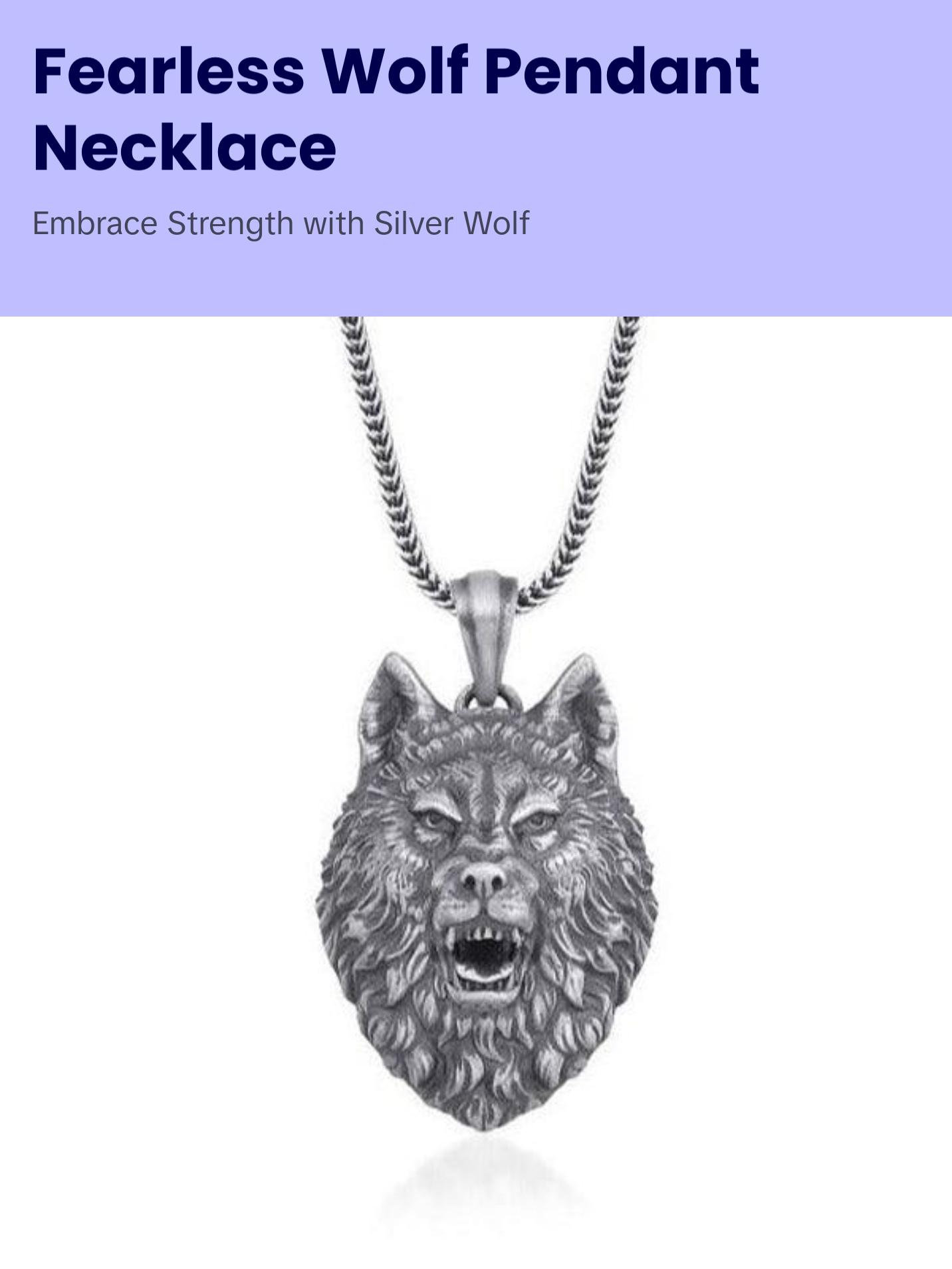 Fearless Wolf Necklace