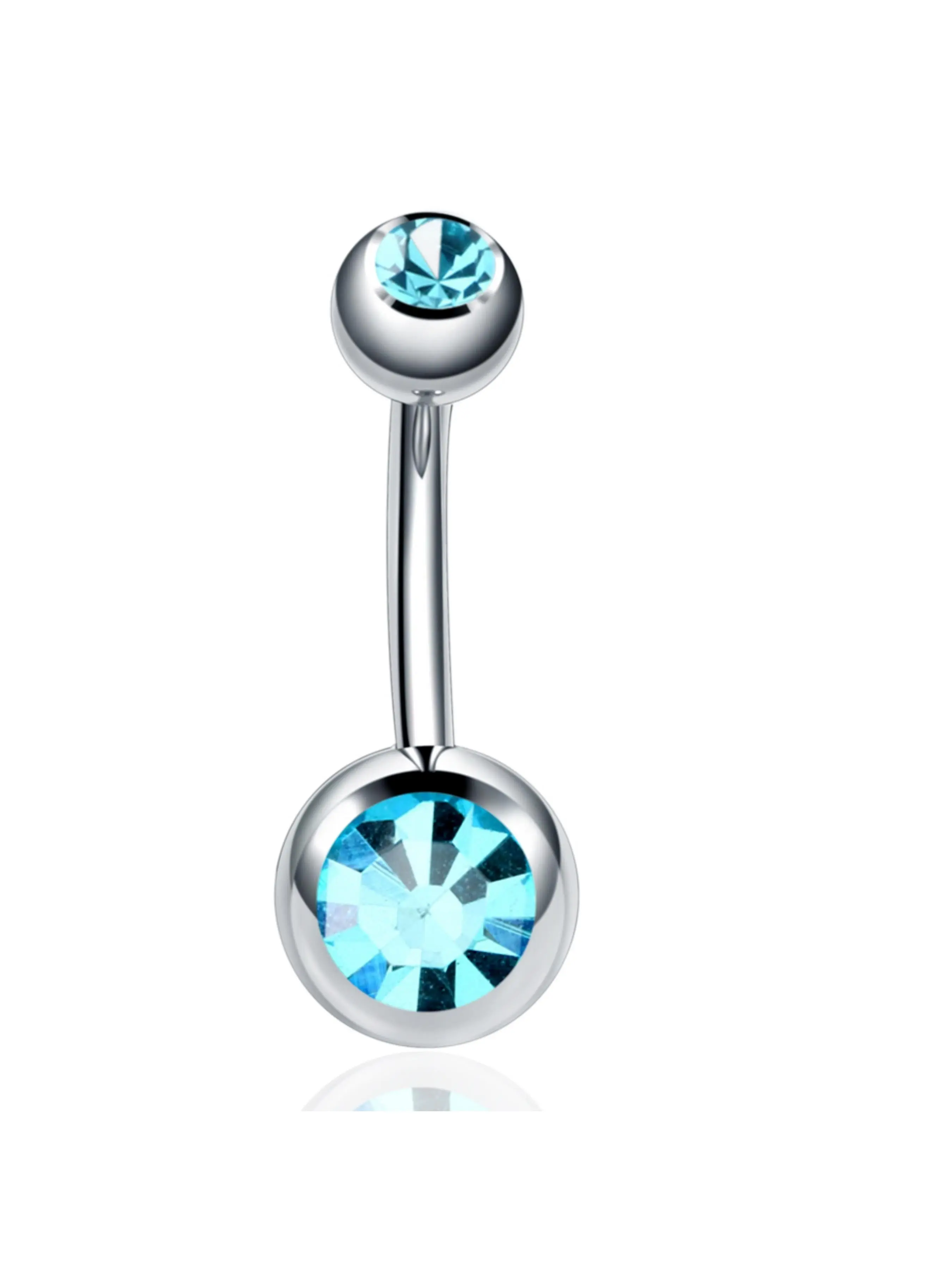1PC Steel Gem Navel Bar Studs Crystal Ombligo Piercings Belly Button Piercings Sexy Nombril Dangle Earrings Piercing Jewelry Body Piercing Jewelry