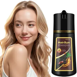 Herbal Light Brown Hair Dye, Color Shampoo - Dyeing, Conditioning, Softening, Semi-Permanent Hair Dye, for Women and Men, 17.60 Fl Oz hair dye shampoo