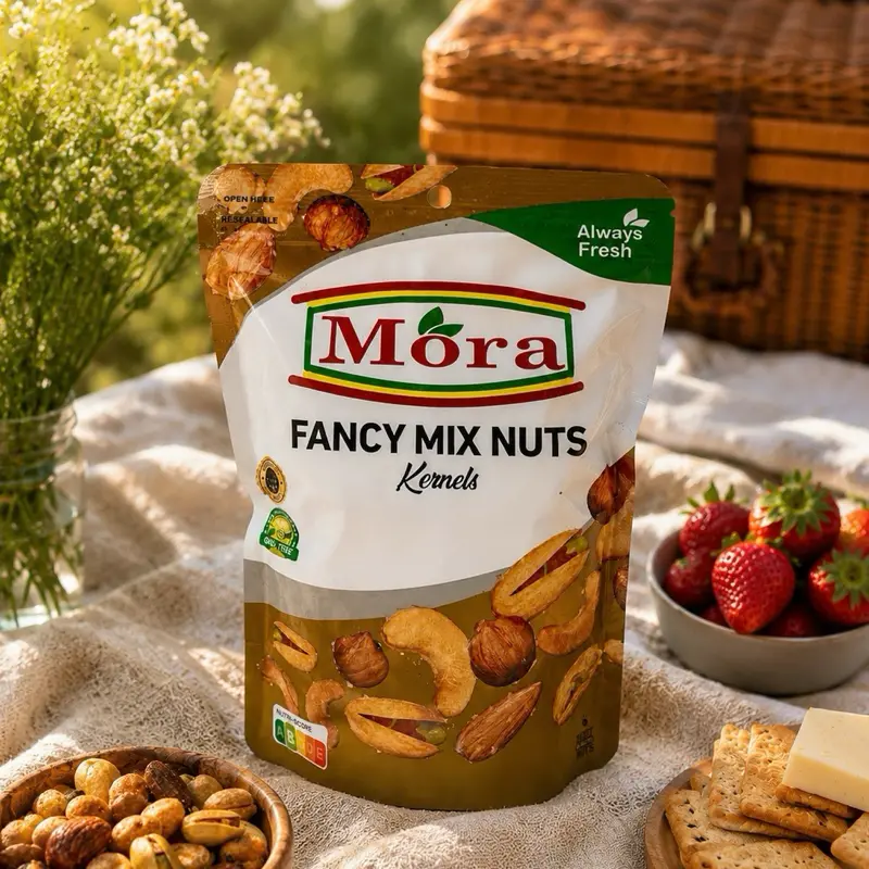 Mora Fancy Mix Nuts - Salted Daily Fresh Roasted Cashews, Pistachios, Almonds, Hazelnut