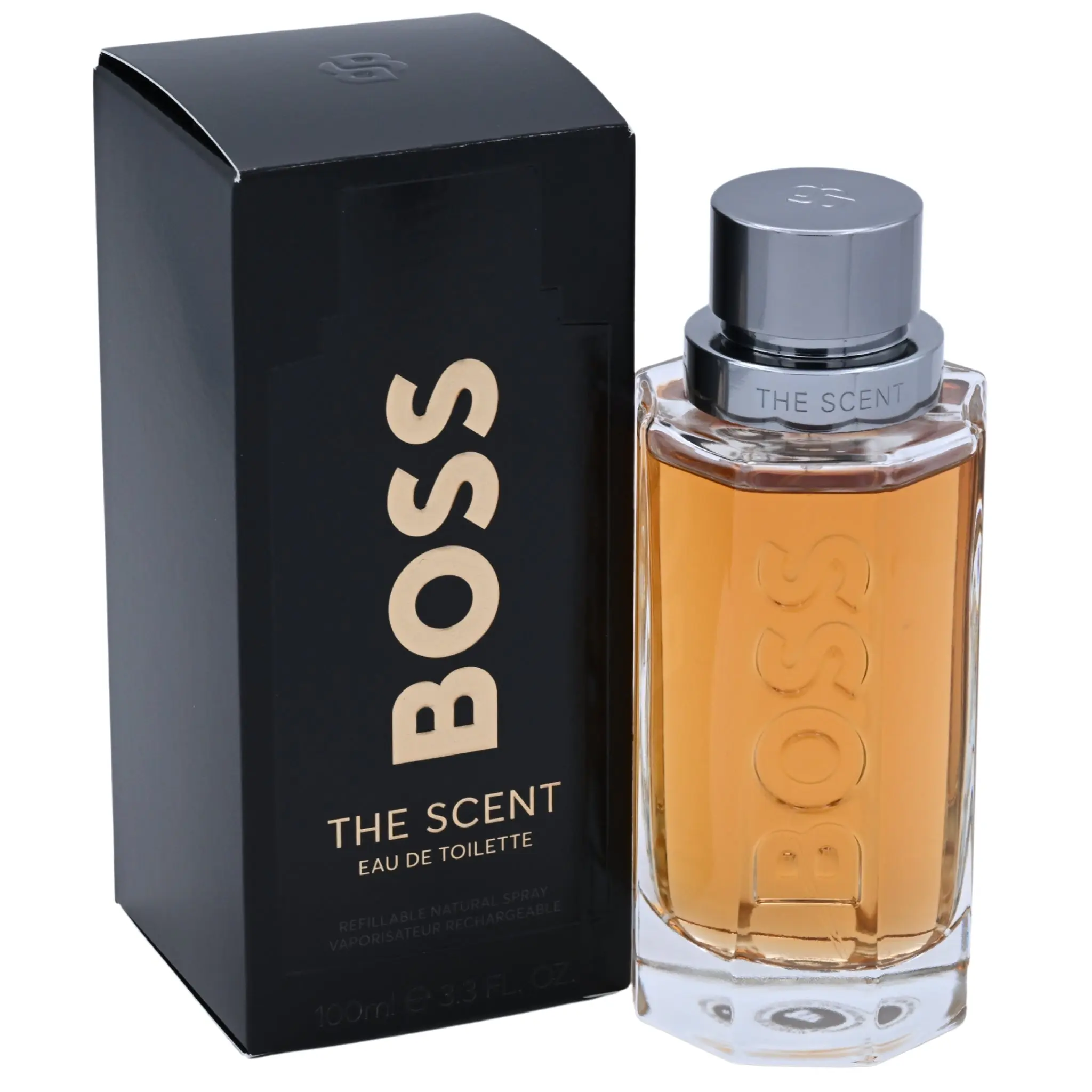 HUGO BOSS THE SCENT Men's Eau de Toilette Cologne - 3.4oz Luxury-Themed Intense Masculine Men's Fragrance, Spicy Blend with Leather Base, Bold Trail Scent for Daytime Wear, New in Box, Luxury-Themed Men's Fragrance