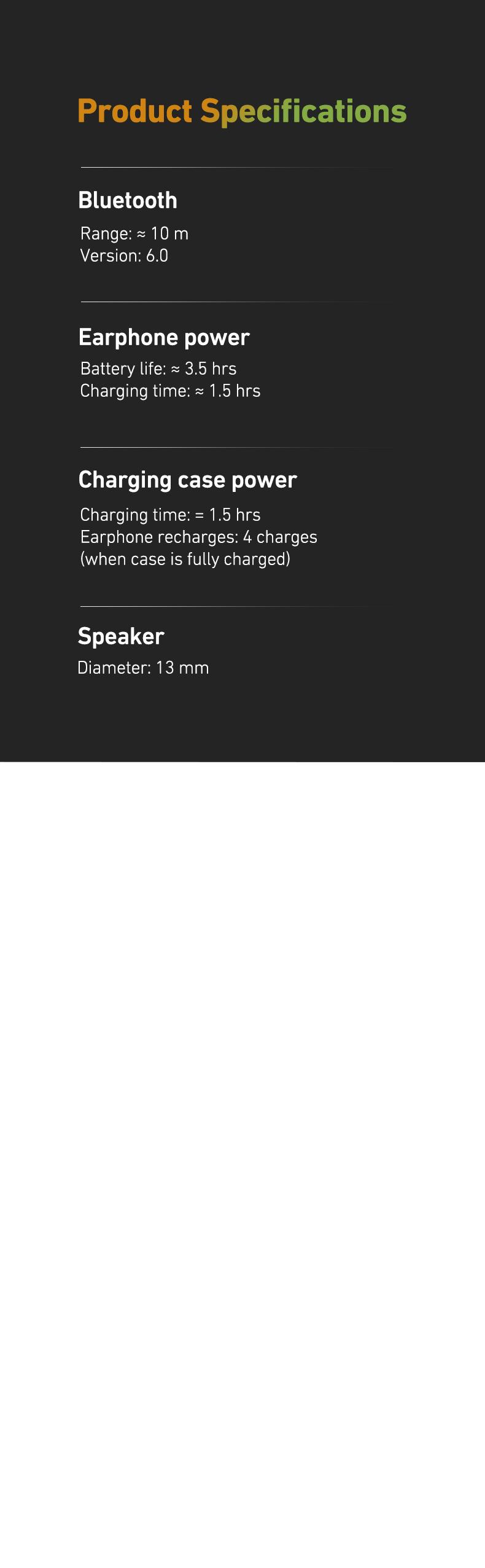 HTC NE48 Slider Earbuds Bluetooth 6.0 Earphones, Multifunctional LED Display Wireless Earphones ,Suitable for Office, Sports, Study and Audio Calls,Built-in Microphone