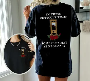 French Revolution Guillotine Shirt, Anti Trump Capitalism Liberal Leftist Resistance Tee, Eat The Rich, Cuts May Be Necessary