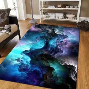 Abstract Nebula Marble Large Area Soft Diatomite Floor Mat Highly Absorbent Soft Diatomite Material Rug with Stunning Fluid Abstract Nebula Marble Design Easy To Clean, Super Anti-slip Carpet Suitable for Laundry Rooms, Bathrooms, Kitchens, Living Rooms