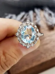 1 PC Elegant Cubic Zirconia Solitaire Ring For Women For Wedding Engagement Anniversary Party Jewelry Valentine's Day Gift Bridal Engagement Ring