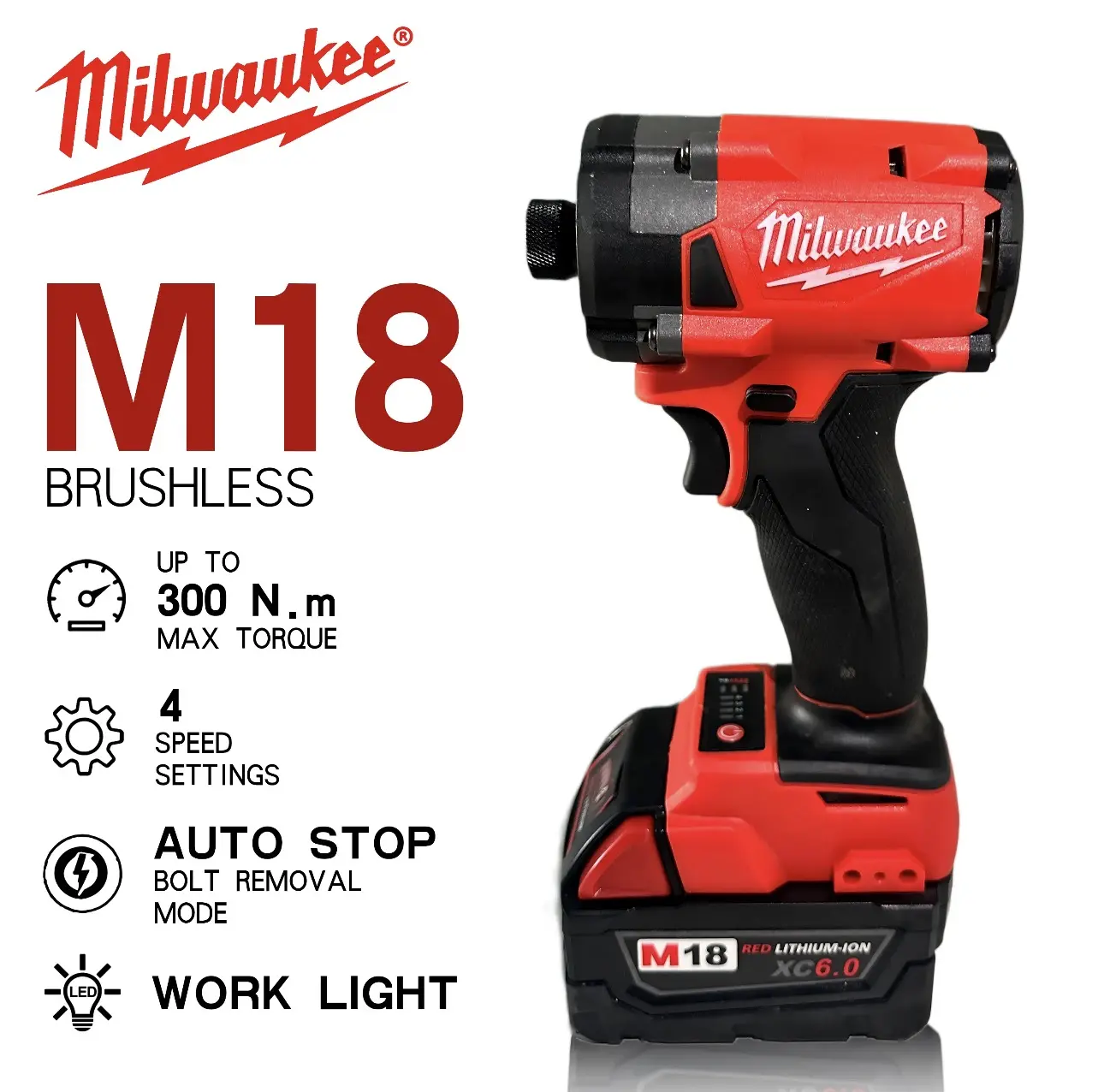 Milwaukee M18 FID3 1/4-Inch Compact Impact Driver, Professional-Grade Tool for Electricians and Carpenters, Delivering Rapid Sink Speed and Adjustable Driving Modes for Diverse Workshop Tasks kit car mount heavy-duty fastening drill