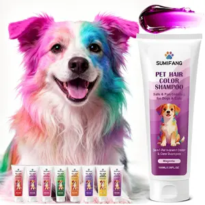 Pet Dye Shampoo Semi-Permanent, Safe Gentle for Dogs & Cats, Plant-Based Pet Dye, No Residue, Pressure-Free Coloring